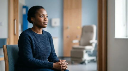 Person seeking mental health support navigating healthcare pathways in the UK