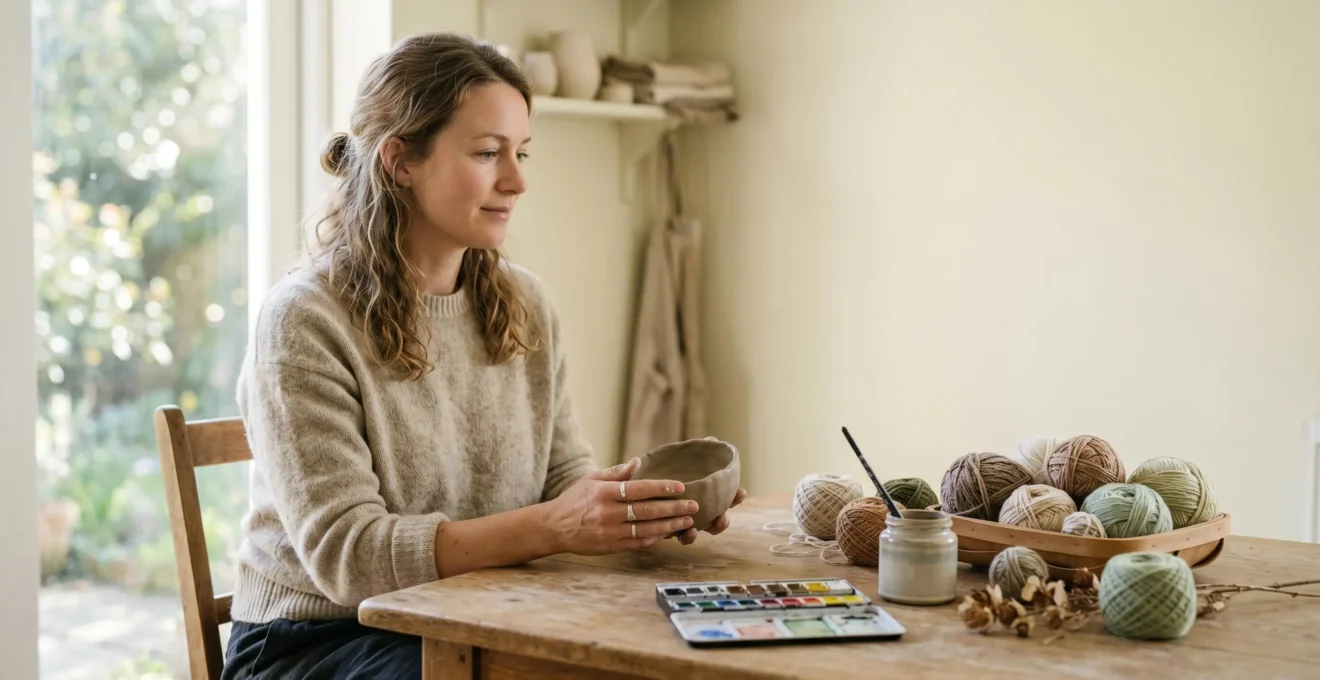 A serene and balanced representation of finding calm through mindful hobbies